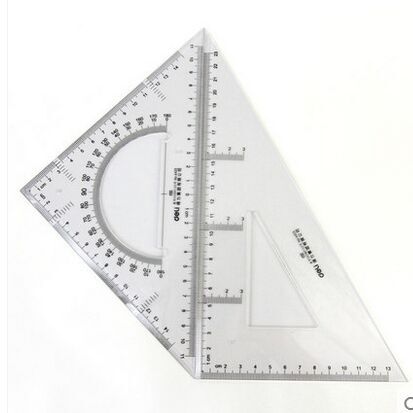 得力三角尺塑料三角板套尺设计三角板套装建筑绘图三角板15-40cm