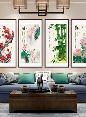 2026新款线绣客厅玄关简单花卉