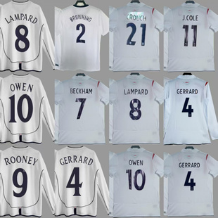 复古球衣欧文鲁尼贝克汉姆兰帕德杰拉德经典足球服英格兰国家队服