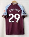 25-26 Aston Villa Home + Print No.29 + 2 Patches