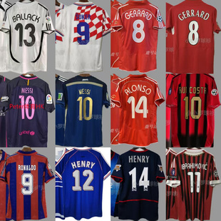 曼L巴萨队复古球衣荷兰英格兰意大利国家队短袖训练足球服