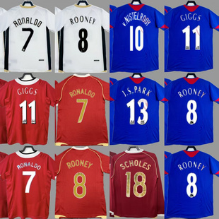 复古足球服鲁尼吉格斯科尔斯C罗纳尔多贝克汉姆长短袖球衣