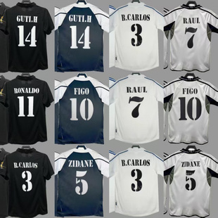 皇M主客场复古球衣古蒂劳尔齐达内菲戈卡洛斯罗比尼奥足球服