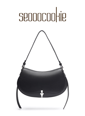 Seooocookie韩国2025荔枝纹软皮腋下包包百搭马鞍单肩斜挎女包