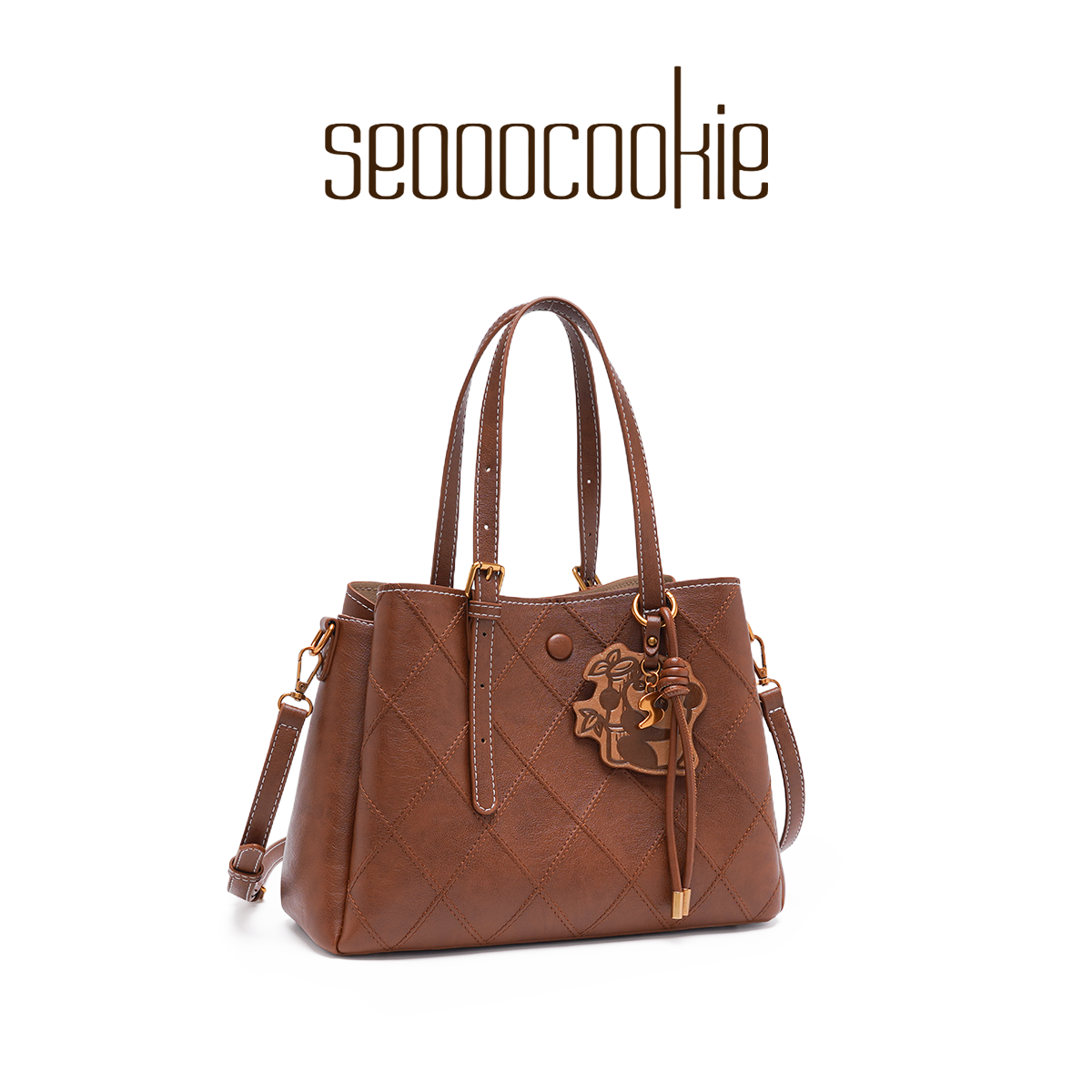 Seooocookie复古大容量手提包
