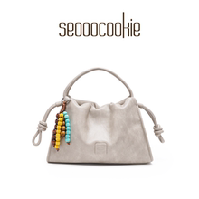 Seooocookie韩国2025新款小众通勤百搭手提包包简约单肩斜挎女包