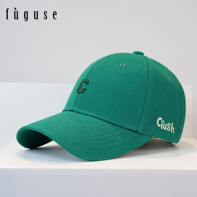 韩版春夏新款小c字母加深高顶棒球帽子女潮百搭显脸小遮阳鸭舌帽