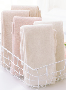 秋冬季棉连裤袜燕麦白色少女日系糖果色打底袜晚晚风中厚加裆厚绒