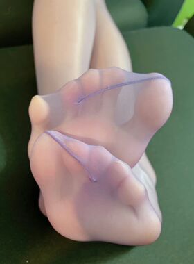 极光油亮丝袜淡紫色360无痕丝滑脚型无缝脚尖透明性感黑丝防勾丝