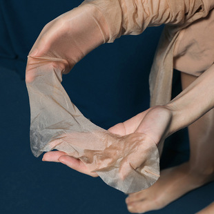 1D丝袜油亮丝滑360无缝脚尖透明隐形无痕超薄连裤 袜肉肤色袜子黑