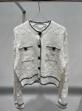 正品3H4E520-230  23冬2 1390 白色R  针织开衫