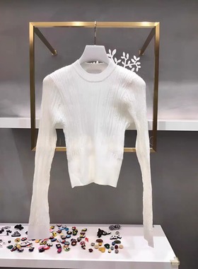 正品2H1E412-23 D大 23秋4 1199  白色黑色 套头针织衫