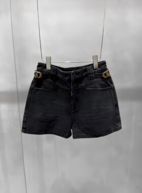 正品2I1R120-24 D大 24春6 1099  黑色R 牛仔短裤