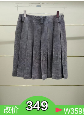 正品3I4S305-240  24冬人字纹百褶裙吊牌1290