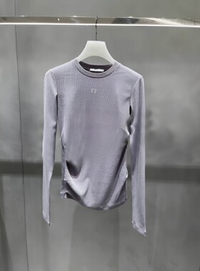 正品2H4D518-230 23冬 1199  浅紫色  圆领打底衫