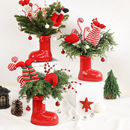 圣诞节毛绒插枝扭扭棒节日氛围创意花束装 饰品圣诞帽精灵靴子DIY