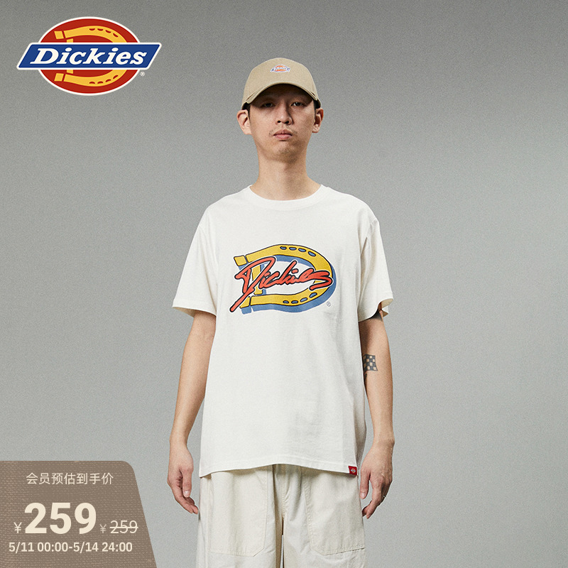 Dickies24春夏新品字母印花圆领短袖T恤 男女情侣 男装 T恤 原图主图