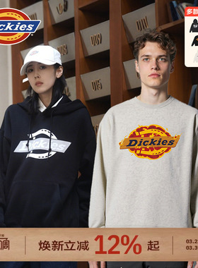 Dickies帝酷适2026年春秋新款印花宽松休闲圆领&连帽卫衣J