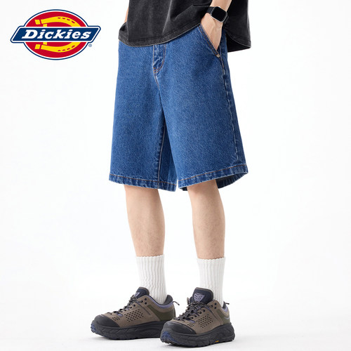 Dickies深蓝色复古牛仔短裤