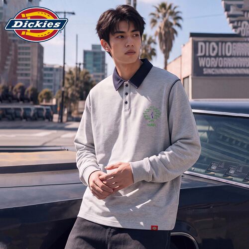 Dickies男秋季休闲百搭翻领卫衣