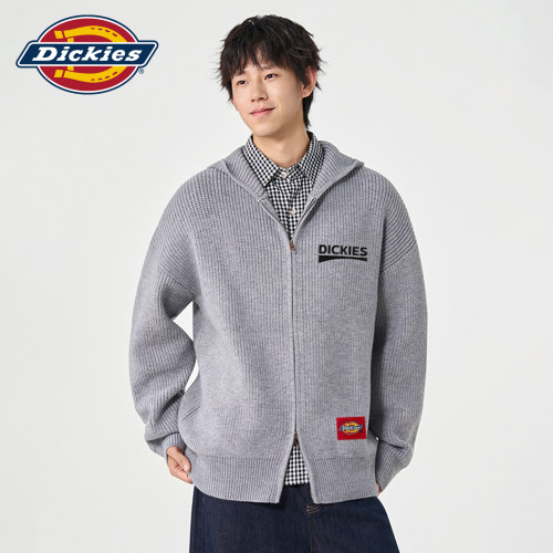 Dickies美式刺绣连帽针织开衫男