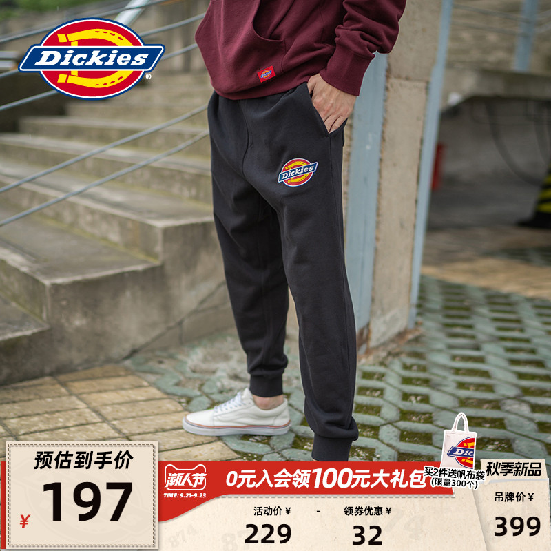 Dickies情侣款印花抽绳卫裤 秋季新品休闲长裤子男DK007066
