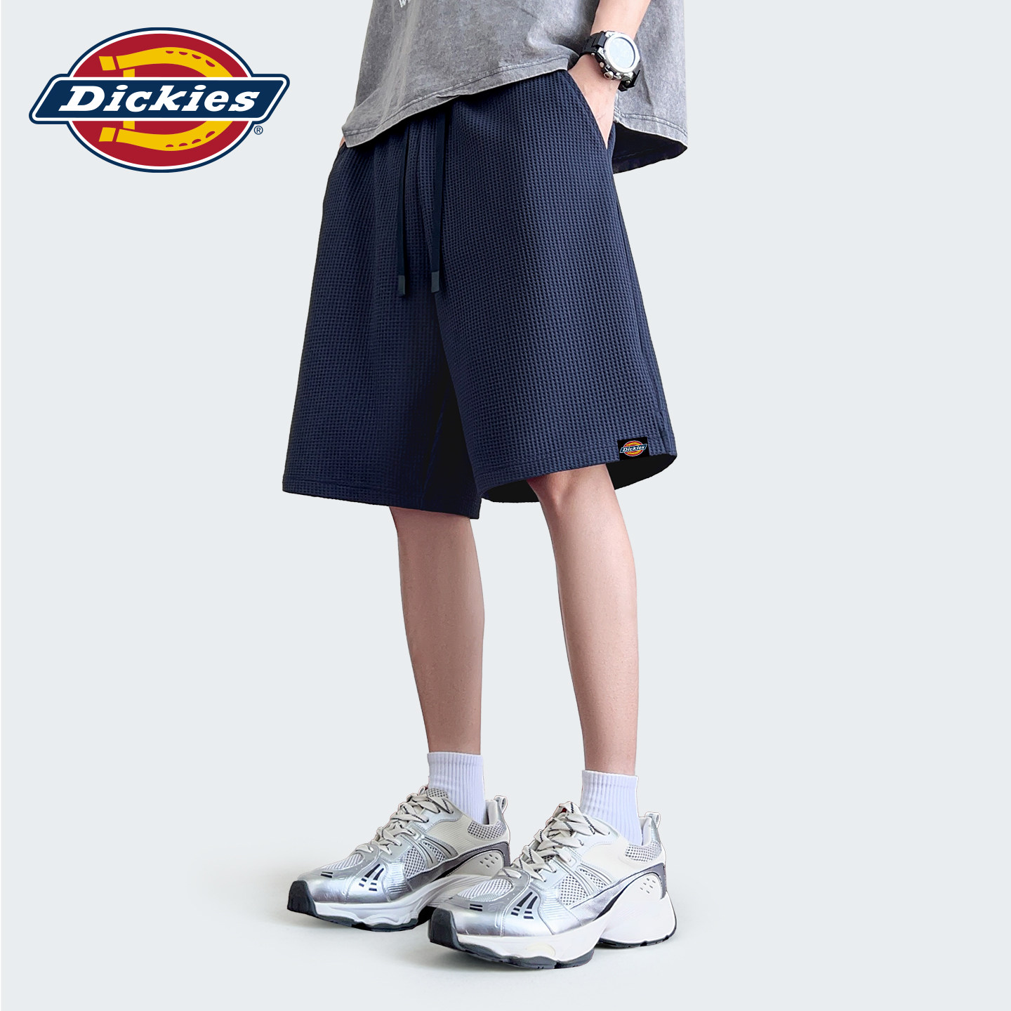 Dickies直筒男士裤子2026新款外穿肌理感抗菌速干短裤夏五分裤薄A