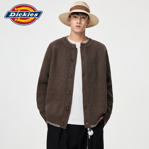 Dickies男秋季圆领针织毛衣外套