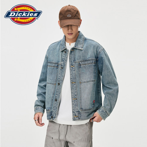 Dickies男秋季美式翻领牛仔外套
