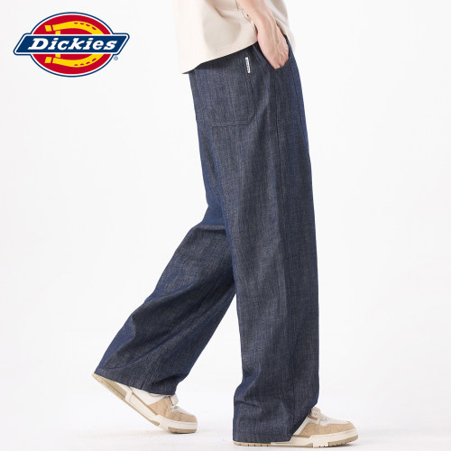 Dickies新款亚麻美式直筒牛仔裤