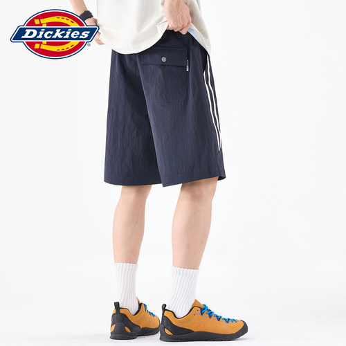 Dickies新款休闲条纹拼接短裤