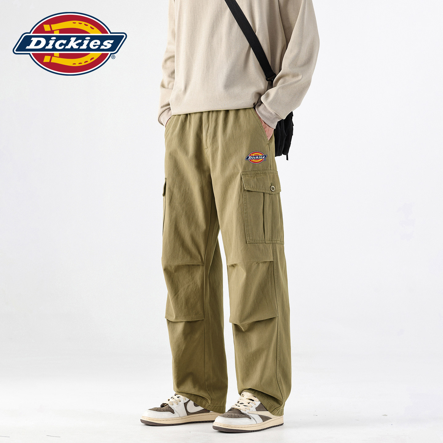 Dickies裤子男款2026新款秋季直筒裤男士春秋户外工装裤宽松长裤J