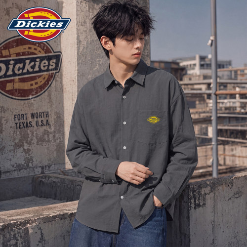 Dickies美式翻领贴袋长袖衬衫