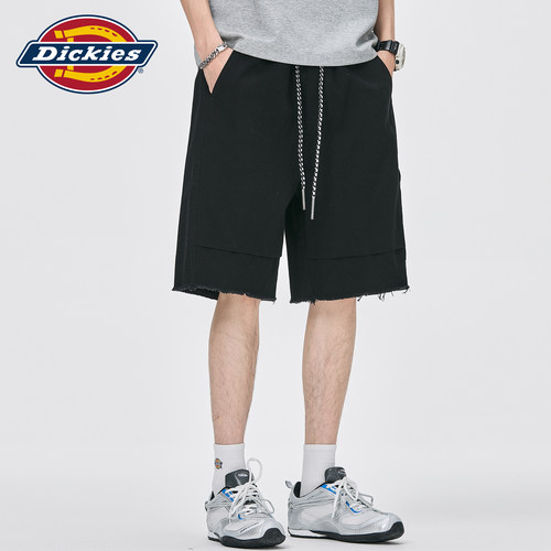 Dickies帝酷适纯棉休闲短裤男夏季美式潮牌复古毛边宽松五分中裤M