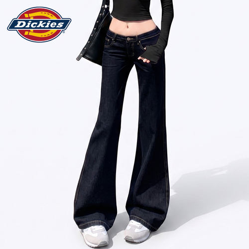 Dickies帝酷适低腰微喇牛仔裤女Y
