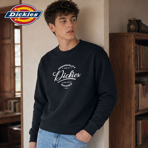 Dickies印花圆领套头长袖卫衣
