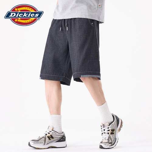 Dickies抽绳拼接宽松休闲短裤