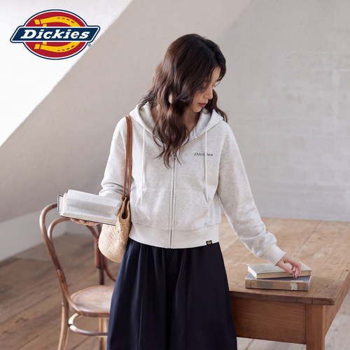 Dickies休闲短款开衫连帽卫衣女