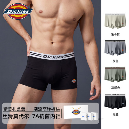 Dickies男士内裤冰丝莫代尔男生青少年2026新款男式四角内裤夏天N