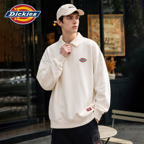 Dickies男秋季美式工装翻领卫衣