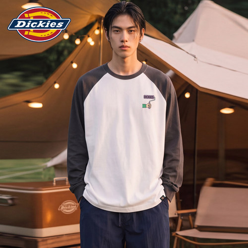 Dickies男士秋季纯棉圆领长袖T恤