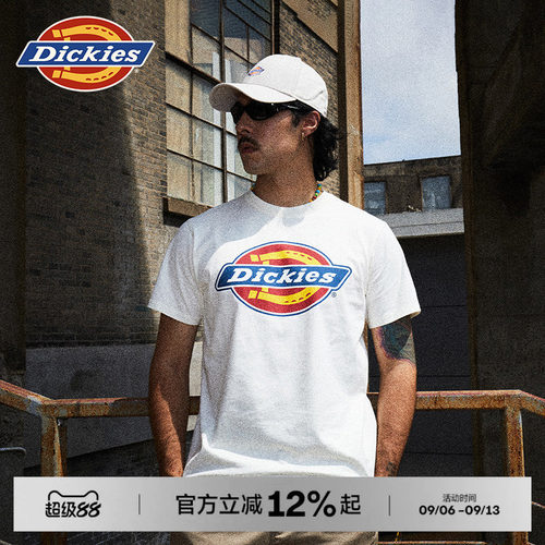 Dickies经典三色牛领标logo卫衣