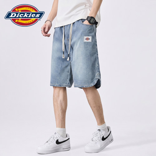 Dickies美式宽松水洗牛仔五分裤