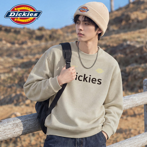 Dickies印花圆领套头长袖卫衣