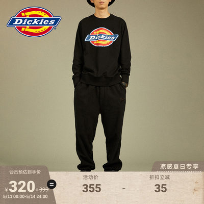 Dickies工装风圆领卫衣情侣