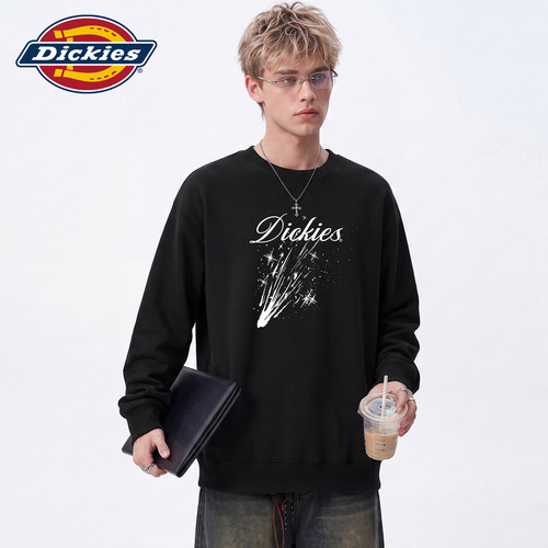 Dickies设计感印花百搭圆领卫衣