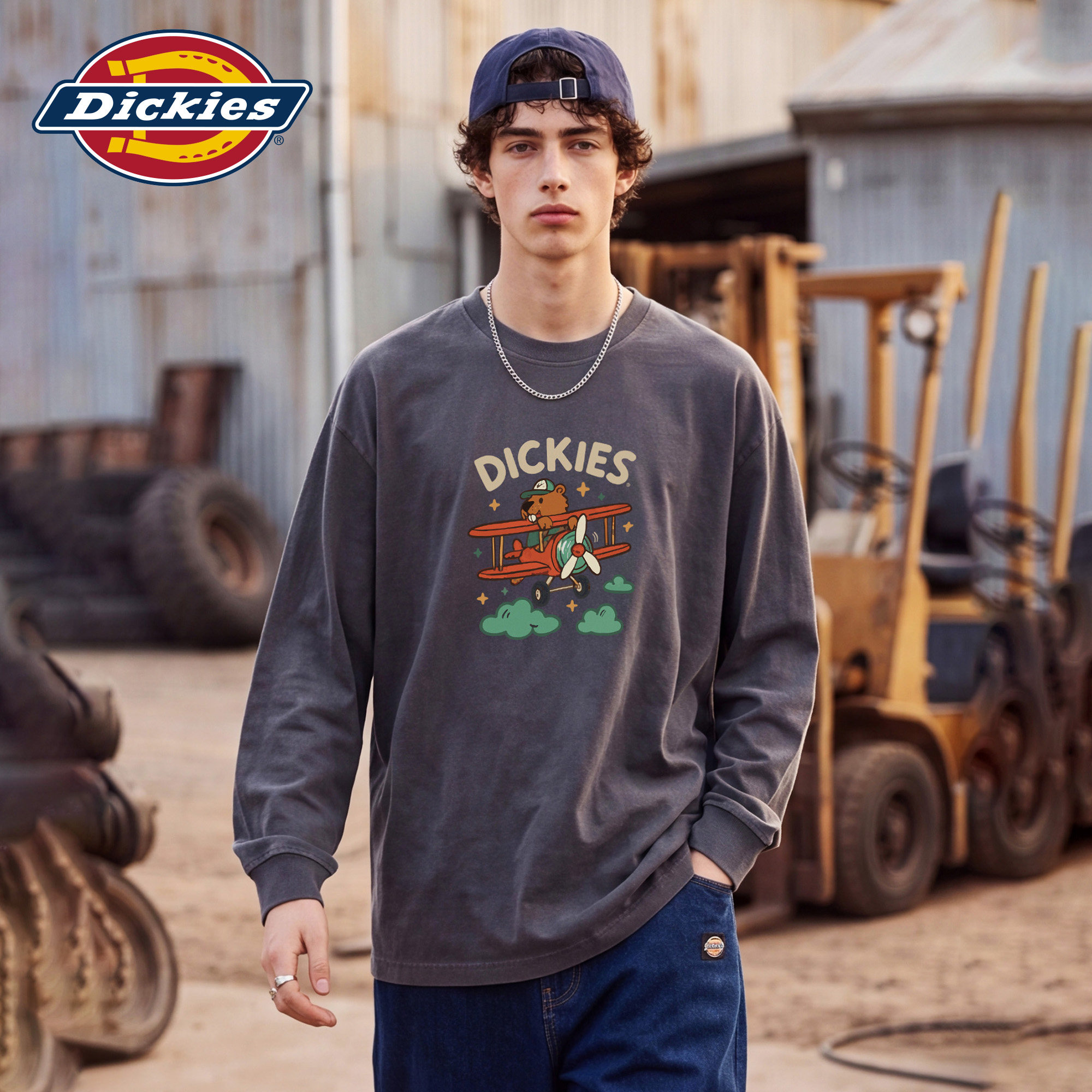 Dickies印花休闲纯棉圆领上衣男图片