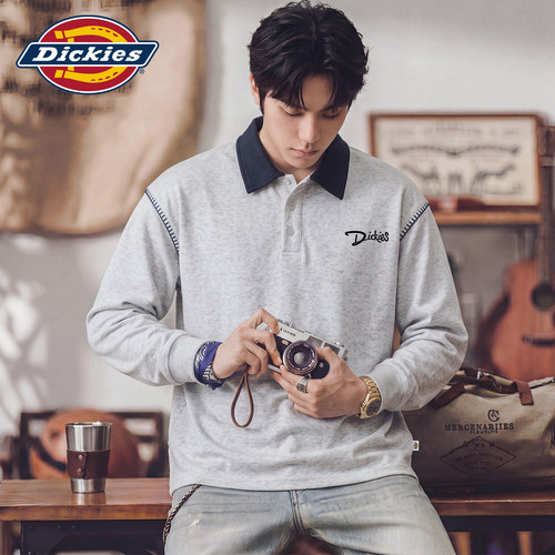 Dickies新款撞色翻领POLO衫卫衣