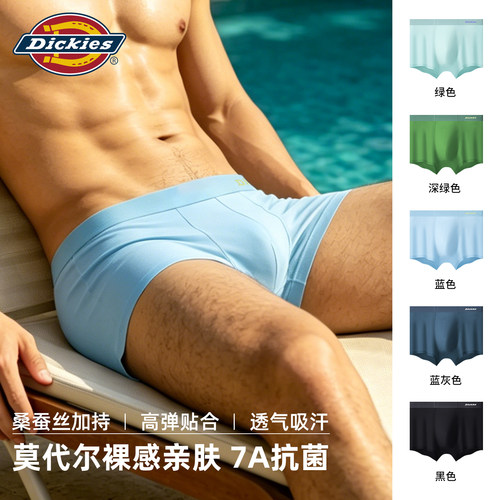 Dickies内裤男生运动莫代尔短裤裸睡舒适透气吸汗抗菌四角裤夏N