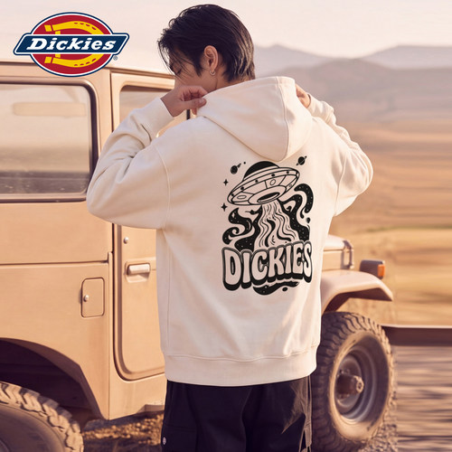 Dickies男秋季美式印花连帽卫衣